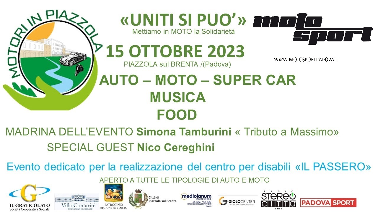 Motori in Piazzola 2023 - Evento per beneficenza